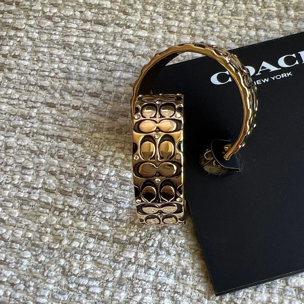 Coach Gold-Tone Women's Earrings - Picture 4 of 6